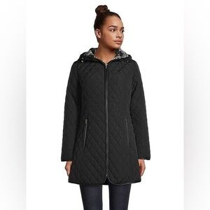 London Fog Quilted Hooded Jacket